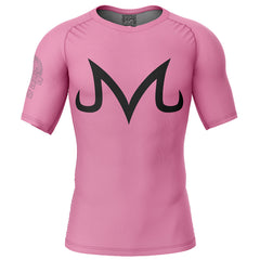 Pink Majin Buu Dragon Ball Z Short Sleeve Rash Guard Compression Shirt