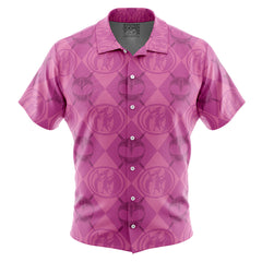 Pink Ranger Pattern Power Rangers Button Up Hawaiian Shirt