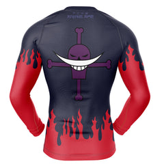 Portgas d Ace's Arc One Piece Long Sleeve Rash Guard Compression Shirt