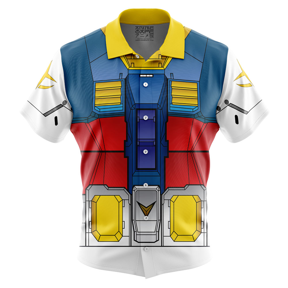 RX-78 Mobile Suit Gundam 0079 Button Up Hawaiian Shirt