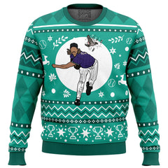 Randy Johnson Hits The Bird Ugly Christmas Sweater