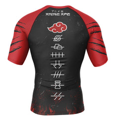 Red Cloud Pride Shippuden Short Sleeve Rash Guard Compression Shirt