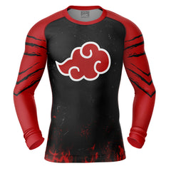 Red Cloud Pride Shippuden Long Sleeve Rash Guard Compression Shirt