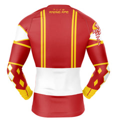 Red Ranger Ninjetti Rangers Long Sleeve Rash Guard Compression Shirt