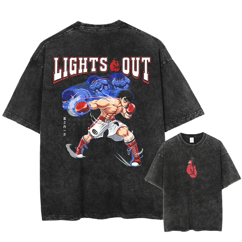 "Lights Out" 2-Sided Vintage Oversized T Shirt