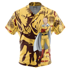 Saitama One Punch Man Button Up Hawaiian Shirt
