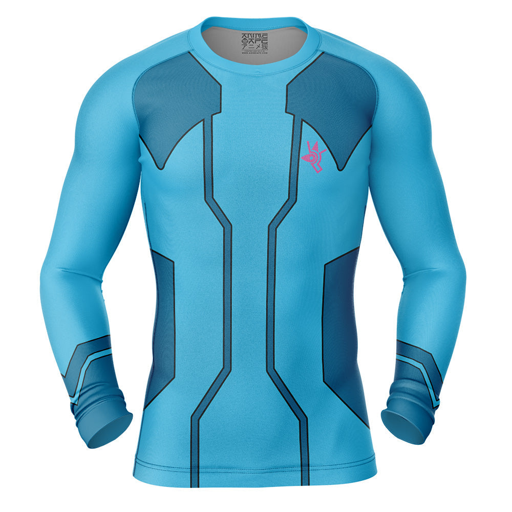 Samus Suit Metroid Prime Long Sleeve Rash Guard Compression Shirt