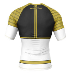 White Ranger Mighty Morphin Power Rangers Short Sleeve Rash Guard Compression Shirt