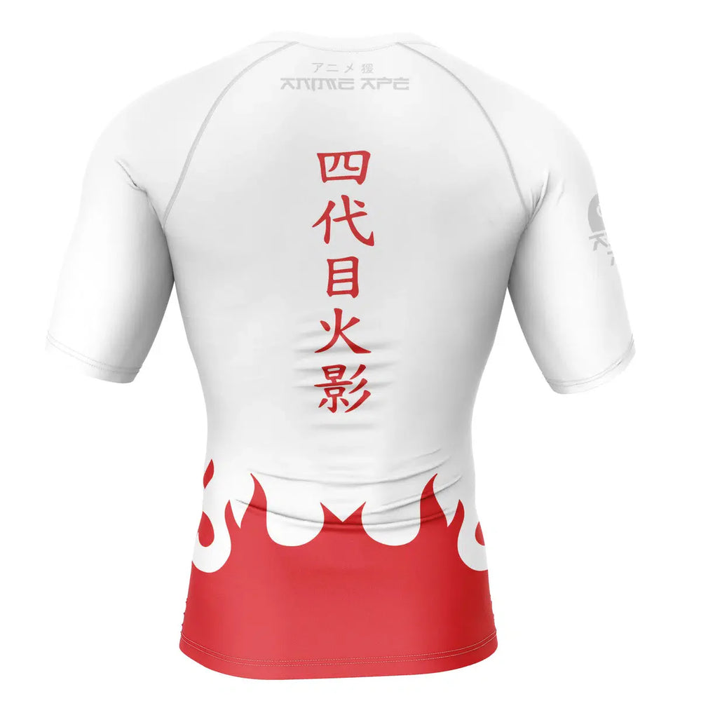 Minato Namikaze 4th Hokage Shippuden Short Sleeve Rash Guard Compression Shirt