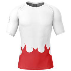 Minato Namikaze 4th Hokage Shippuden Short Sleeve Rash Guard Compression Shirt