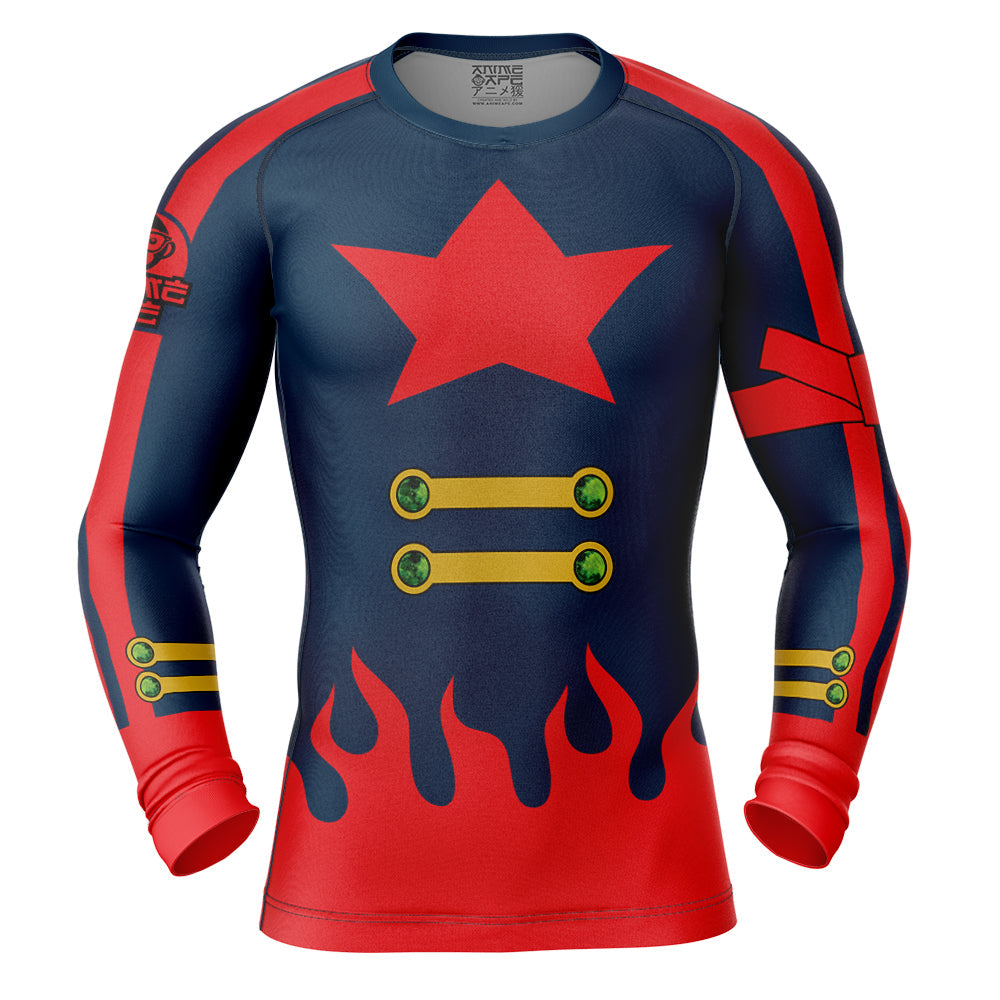 Simon Coat Gurren Lagann Long Sleeve Rash Guard Compression Shirt
