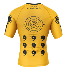 Six Paths Sage Mode Shippuden Short Sleeve Rash Guard Compression Shirt