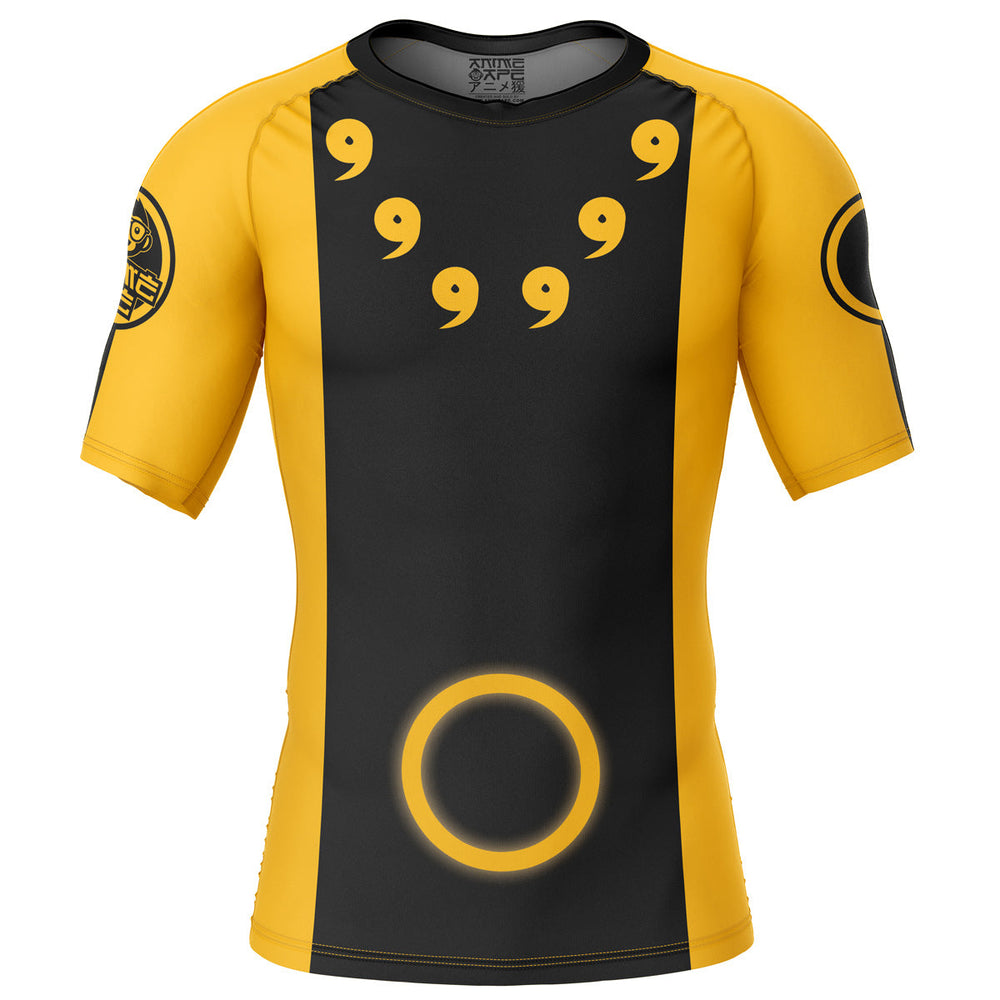 Six Paths Sage Mode Shippuden Short Sleeve Rash Guard Compression Shirt