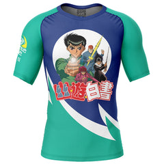Spirit Detective Ghost Fighter Short Sleeve Rash Guard Compression Shirt