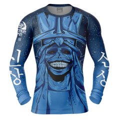 Statue of God Solo Leveling Long Sleeve Rash Guard Compression Shirt