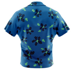 Steve A Minecraft Movie Button Up Hawaiian Shirt