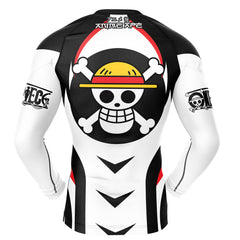 Straw Hat One Piece Long Sleeve Rash Guard Compression Shirt