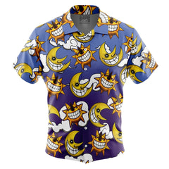 Sun and Moon Soul Eater Button Up Hawaiian Shirt