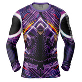 Trippy Gojo Satoru V2 Jujutsu Kaisen Long Sleeve Rash Guard Compression Shirt