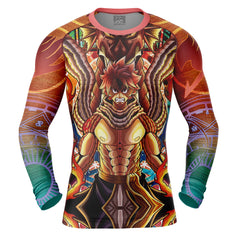 Trippy Natsu Dragneel Fairy Tail Long Sleeve Rash Guard Compression Shirt