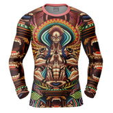 Trippy Ryomen Sukuna Jujutsu Kaisen Long Sleeve Rash Guard Compression Shirt