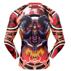 Trippy Uchiha Itachi Shippuden Long Sleeve Rash Guard Compression Shirt