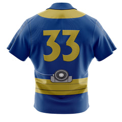 Vault Dweller 33 Fallout Button Up Hawaiian Shirt