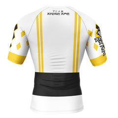 White Ranger Ninjetti Rangers Short Sleeve Rash Guard Compression Shirt