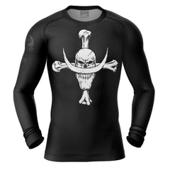 Whitebeard Skull One Piece Long Sleeve Rash Guard Compression Shirt