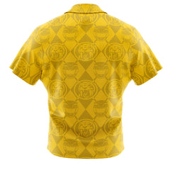 Yellow Ranger Pattern Power Rangers Button Up Hawaiian Shirt