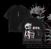 Kitsukai "Eren Yeager Attack Titans Power" Attack on Titan V5 Vintage Washed Oversized T-Shirt