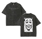 "Statue of God Solo Leveling" Vintage Washed Oversized T-shirt -