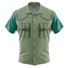 Rock Lee Vest Shippuden Button Up Hawaiian Shirt