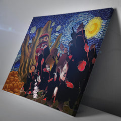 Akatsuki Gedo Statue Naruto Starry Night Canvas Print Wall Art