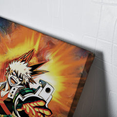 Blazing Bakugo My Hero Academia Vertical Canvas Print Wall Art