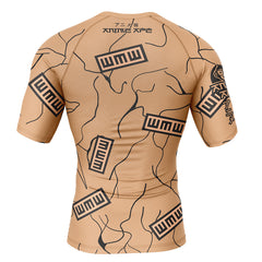 Gaara Gourd Shippuden Short Sleeve Rash Guard Compression Shirt