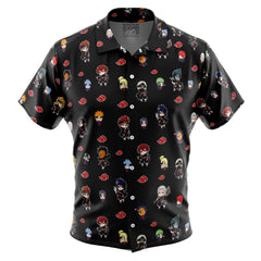Chibi Akatsuki Pattern Button Up Hawaiian Shirt