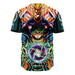 Trippy Deku x All Might My Hero Academia Baseball Jersey Without Piping