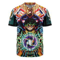 Trippy Deku x All Might My Hero Academia Baseball Jersey Without Piping