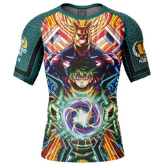 Trippy Midoriya Izuku My Hero Academia Short Sleeve Rash Guard Compression Shirt