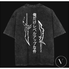 "Kasaka's Venom Fang Knight Killer Solo Leveling" Vintage Washed Oversized T-shirt -