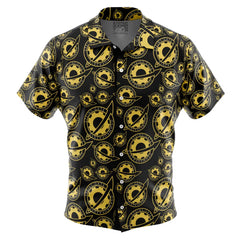 Future Gadget Lab Badge Steins Gate Button Up Hawaiian Shirt