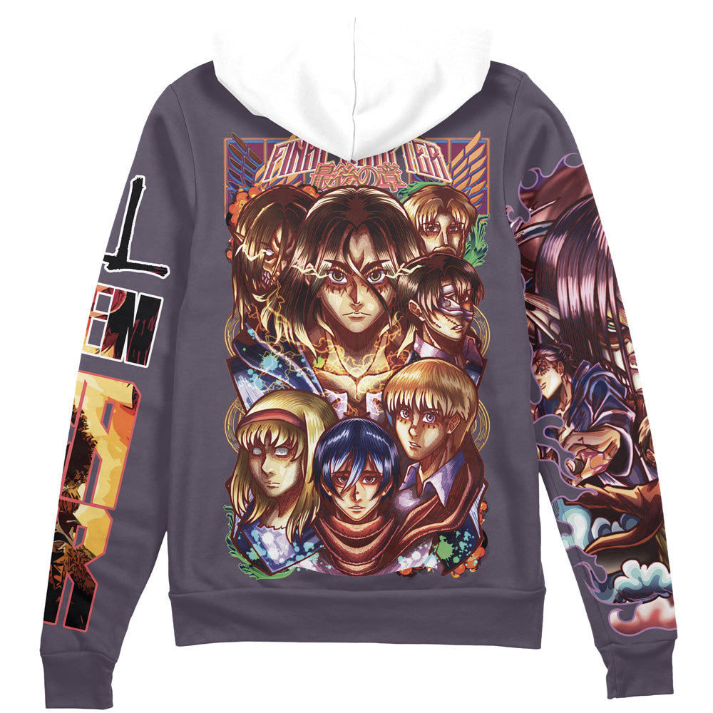 Final Chapter Attack on Titan Streetwear Zip Hoodie Jacket