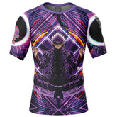 Trippy Gojo Satoru V2 Jujutsu Kaisen Short Sleeve Rash Guard Compression Shirt