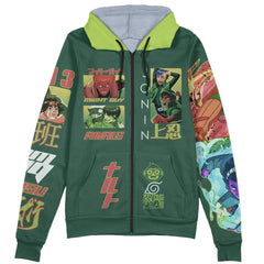 Might Guy Shippuden Streetwear Zip Hoodie Jacket