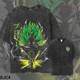 Kitsukai Anime Broly T-Shirt_ Organic Cotton, Vintage Wash, Oversized Fit