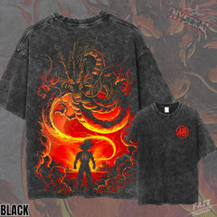 Kitsukai Goku Shenron Eternal Dragon Pump Cover Oversized Vintage Wash Heavyweight Graphic Tee