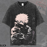 Kitsukai Satoru Gojo Six Eyes Unlimited Void Pump Cover Oversized Vintage Wash Heavyweight Graphic Tee