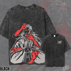 Kitsukai Suguru Geto Kenjaku Pump Cover Oversized Vintage Wash Heavyweight Graphic Tee