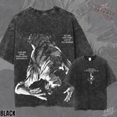 Kitsukai Toji Fushiguro Overwhelming Intensity Pump Cover Oversized Vintage Wash Heavyweight Graphic Tee